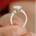 thumbnail image 3 of solitaire jewels 5 Stone 2CT Emerald Moissanit Solitaire Engagement Ring For Women, 14K White Gold, 3 of 5