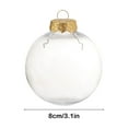 thumbnail image 3 of AuroraX Plastic Christmas Decoration Modern Shatterproof White Clear Ball Ornaments Hanging 2025 Decorative Neutral Hollow for Party,Christma Tree Decor, 3 of 6