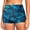 Blue Leaf, variant on RELLECIGA Women's High Waisted Board Shorts Boyshorts Swim Bottoms Swimsuit Shorts for Women