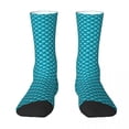 thumbnail image 3 of Blue Mermaid Scales Socks Animal Print Gothic Stockings Autumn Anti-Slip Female Socks Brea, 3 of 7
