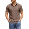 thumbnail image 1 of MDUKONU Chemise de Base pour Homme Coupe Régulière Anti-Rétrécissement Tenue de Travail Brun TTTTG, 1 of 4