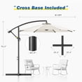 thumbnail image 2 of CHYVARY 10ft Outdoor Round Offset Umbrella Patio Cantilever Outside Hanging Umbrella for Deck, Poolside and Patio, Beige, 2 of 8