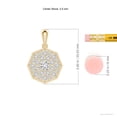 thumbnail image 3 of ANGARA Natural 0.16 Ct. Diamond Fashion Pendant Necklace in 14K Yellow Gold for Women with 18 Inch Chain, 3 of 7