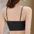 thumbnail image 6 of Women's Spaghetti Strap Cami Bra Adjustable Strap Seamless Comfortable Wireless Daily Bralette Black One Size, 6 of 7