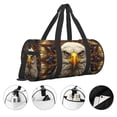 thumbnail image 3 of Honeii Vintage Pattern Bald Eagle Print Duffle Bag and Adjustable Strap,Foldable Travel Duffel Bags for Men Women,Waterproof Duffel Bags, 3 of 6