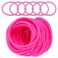 thumbnail image 2 of MesaSe 50 Pcs Élastiques en Nylon pour Queue de Cheval pour Adultes Enfants (Rose Fluorescent), 2 of 6