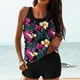 thumbnail image 1 of Trajes de baño tankini para mujer Trajes de baño de dos piezas con espalda de tiras y estampado conservador para mujer Traje de baño de dos piezas para mujer, 1 of 6