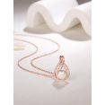 thumbnail image 3 of TANGPOET Sterling Silver Rose Gold Plated White Pearl Necklace Women, 3 of 5