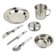 thumbnail image 1 of Portátil 201 de acero inoxidable Vajilla al aire libre Camping Barbacoa Backpacking Cuchara de emergencia Bifurcación Cubiertos 6pcs / Set Inevent OD003507-00B, 1 of 7