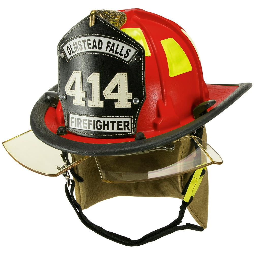 Cairns 880 Chicago Helmet, Red NFPA Bourkes, Standard, Red Walmart