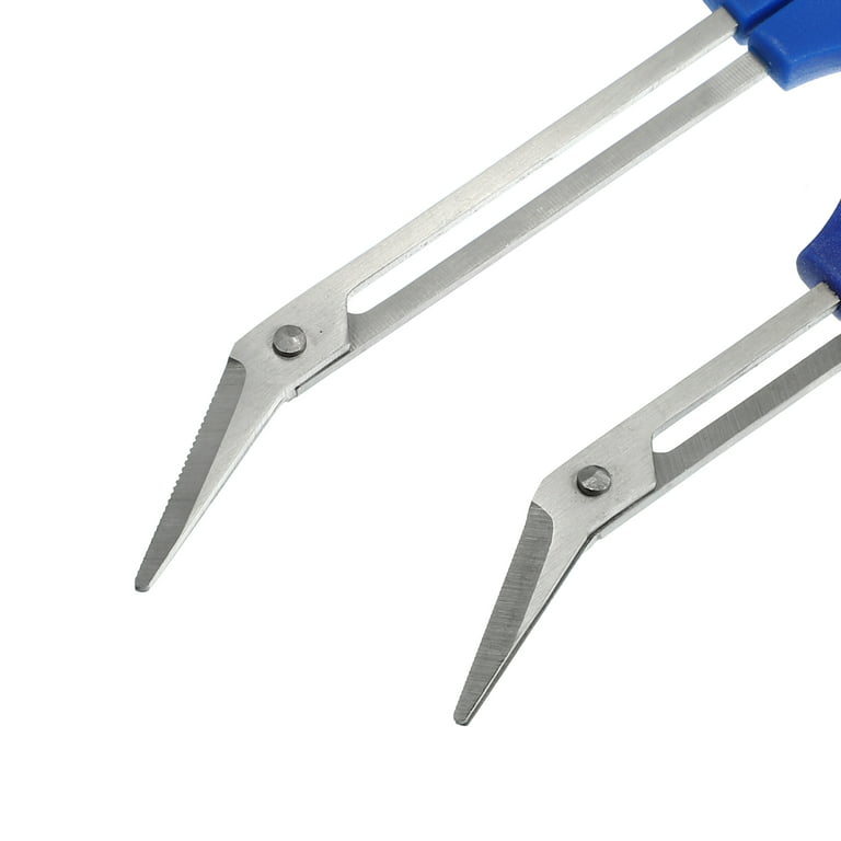 Unique Bargains Stainless Steel Toenail Scissors for Elderly Thick Nail Cuticle Trimmer Long Handled Manicure Pedicure Tool Blue 2 Pcs