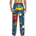 thumbnail image 3 of Disketp Vehicles Cartoon With Funny Drivers Men'S Pajama Pants - Ultra Soft Fleece Sleep And Lounge Pants (Size: S-Xxl), 3 of 9