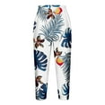 thumbnail image 5 of Oalirro Capris for Women Floral Print Light Weight Casual Summer Quick Dry Beach Pants, 5 of 5