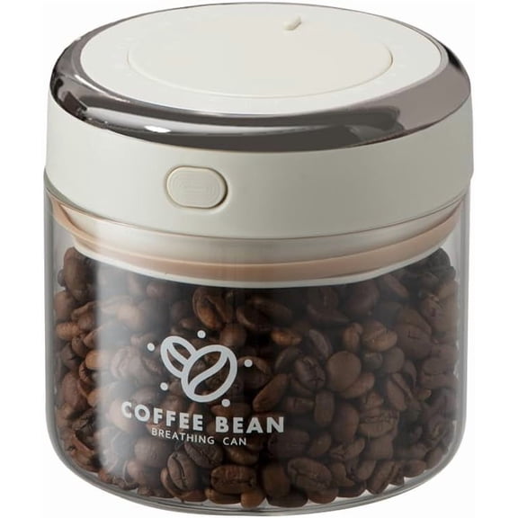 Coffee Bean Storage Container with One-way Valve Airtight Lid Date Tracker for Coffee and More Food Fresh and Storage, Clear Borosilicate Glass Coffee Canister(1.2 Qt - 13.1 OZ)