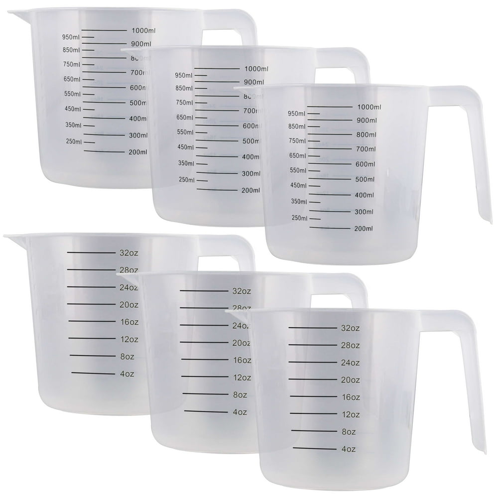 U S Kitchen Supply 32 Oz 1000 Ml Plastic Graduated Measuring Cups 