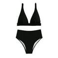thumbnail image 2 of Gufahion Women's High Waisted Bikini Sets V Neck Swimsuits 2 Piece Bathing Suit Swimwear, S, 2 of 6