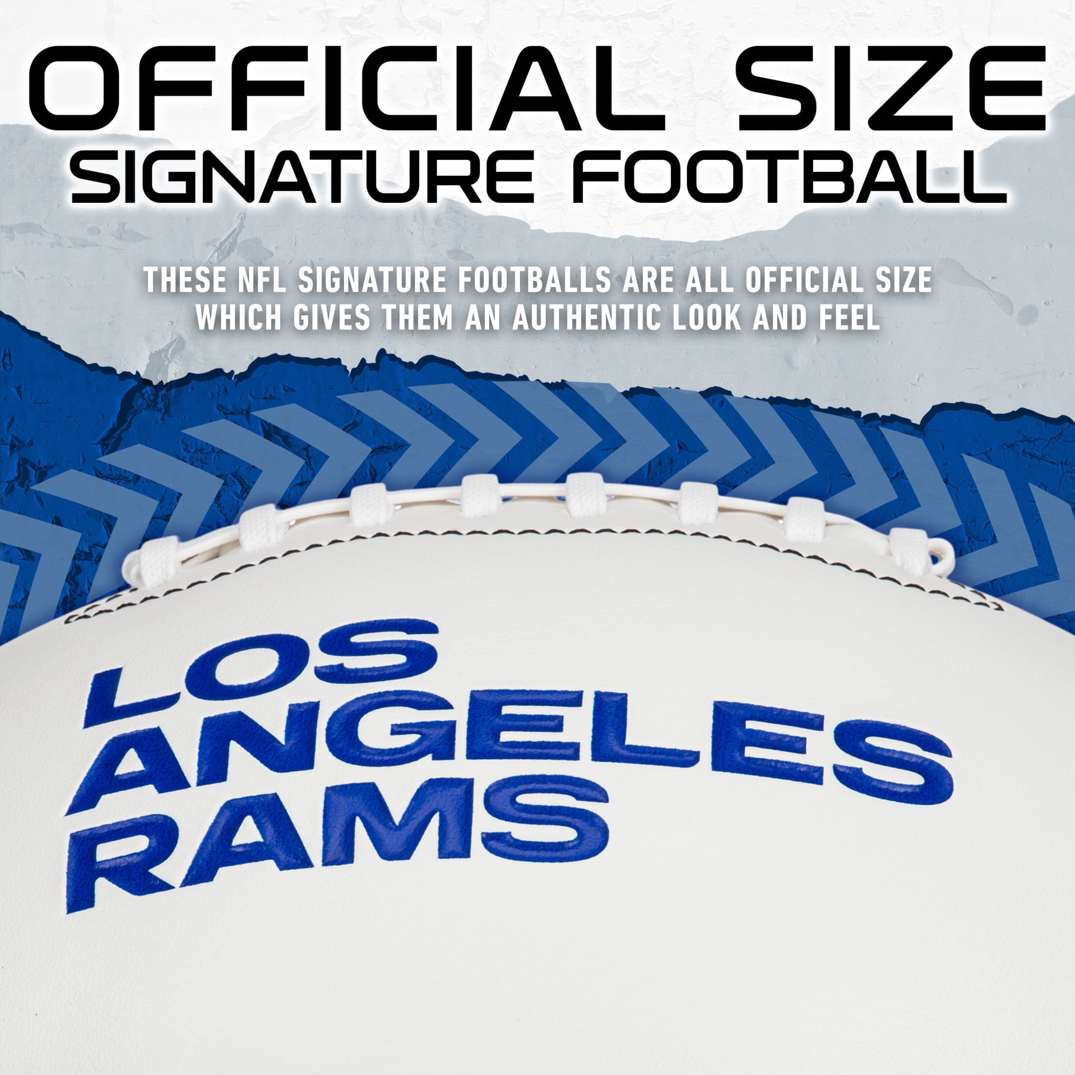 Franklin Sports NFL Los Angeles Rams Autograph Football - Official Size White Panel Souvenir Football for Autographs + Signatures - NFL Team Fan Shop Memorabilia Football for Display