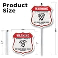 thumbnail image 2 of Warning This Property is Protected by Soft Coated Wheaten Terrier (10 Pack) 12 inch X 12 inch Shield Shaped Rust-Free Aluminum Metal Signs with Aluminum Mounting Stakes Weather, 2 of 8