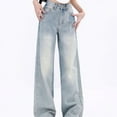 thumbnail image 4 of New Sanrio Hello Kitty Jeans Kawaii Woman High Waist Blue Denim Y2k Fashion Baggy Pants Autumn Winter Streetwear Wide Clothes, 4 of 14