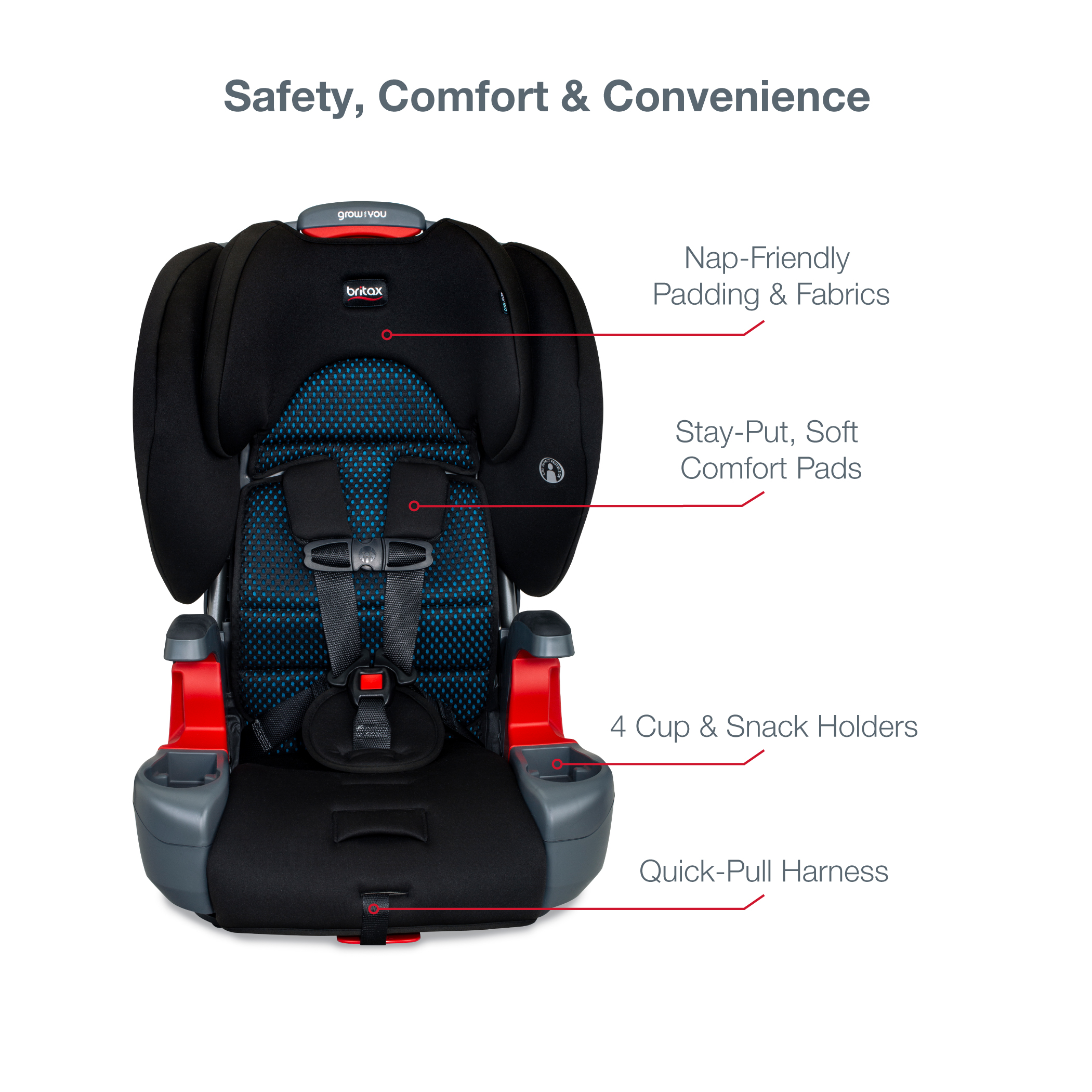Britax Grow With You High-back Booster Car Seat, Black - image 5 of 13