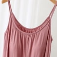thumbnail image 4 of SDNall Blouse pour Femmes Unie Décontractée Mode Col Rond Régulière Sans Manches Hauts de Nuit, 4 of 9
