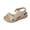 Beige, variant on Xfvqtps Womens Sandals Hook and Loop Open Toe Thick Soft Sole Non Slip Comfortable Breathable Leather Summer Wedge Sandals Beige