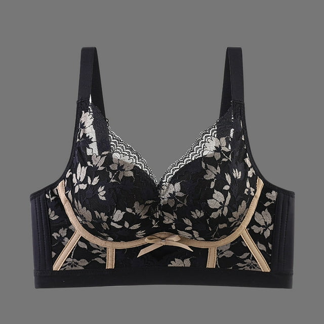 FcBaudy Bras for Women Everyday Bras Women Ethnic Style Comfortable Without Steel Rings Characteristic Pattern Magnetic Small Chest Collection Underwear Desire Bra Women Underwear