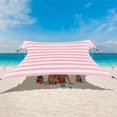 thumbnail image 1 of Toldo para carpa de playa BEW, 3 x 3 m, protección UV UPF 50+, rosa, 1 of 7