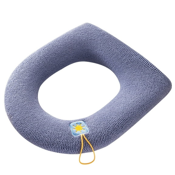 Toilet Seat Cushion, Thicker and Soft Toilet Seat Cushion, Easy-Install Toilet Seat Cover Pad with Handle Blue
