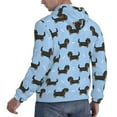 thumbnail image 6 of Sikiie Dachshund Dog Men's Hoodie, Essentials Hoodie, Sweatshirt, Pullover Hooded Sweatshirt for Men-4X-Large, 6 of 7