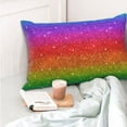 thumbnail image 6 of Disketp Pillow Covers Rainbow Glitter Pattern Throw Pillow Case Cushion Covers,Cushion For Bedroom,Couch,Home-14"X20", 6 of 9