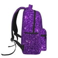 thumbnail image 3 of Gaeub Purple Glitter Ergonomic Lightweight Laptop Backpack - Multiple Pockets for School, Work, Travel, Outdoor Activities -One Size, 3 of 5