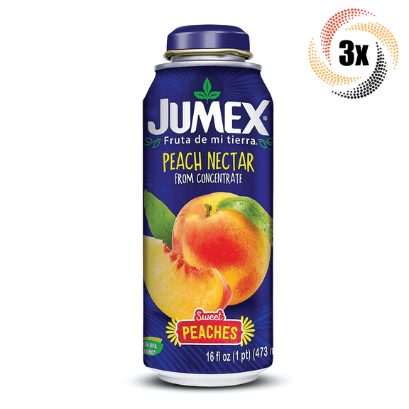 3x Cans Jumex Peach Nectar Flavor Drink 16 Fl Oz ( Fast Shipping! )