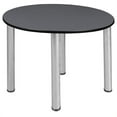 thumbnail image 1 of Regency  Kee Round Slim Table - Grey & Chrome - 36 in., 1 of 1