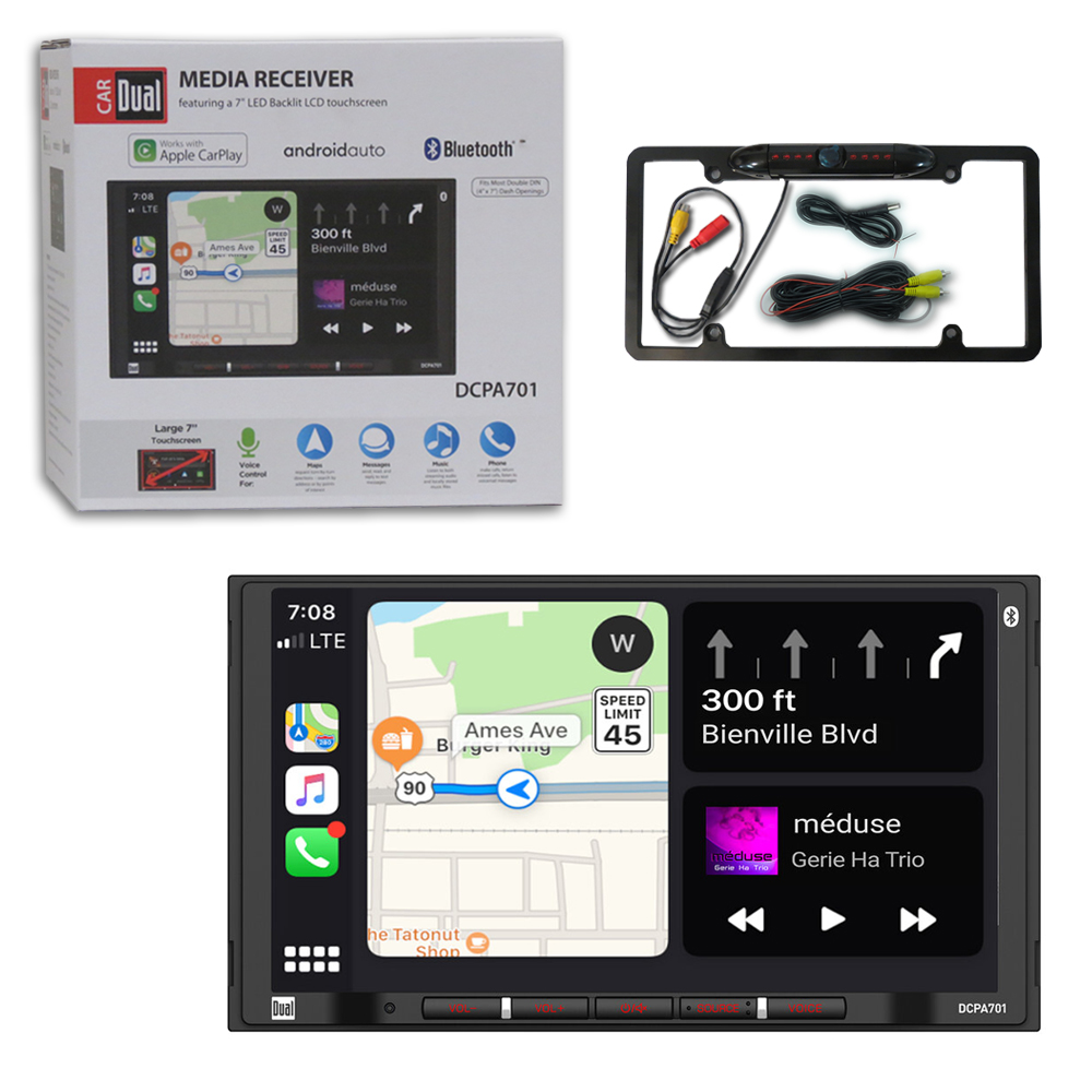 Dual DCPA701 2DIN 7" Digital Media Car Stereo w/ Bluetooth Apple