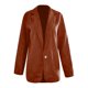 thumbnail image 3 of Chaqueta Elegante Cárdigan para mujer, temperamento, delgado, color sólido, informal, pequeño traje, chaqueta,blazer moda（Anaranjado， XXL), 3 of 5