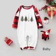 thumbnail image 2 of Odeerbi Christmas Pajamas for Family Holiday Long Sleeve Family Christmas Pajamas Matching Sets Infant Christmas Plaid Printed Blouse Tops + Pants Sleepwear Family Matching PJs Set Red, 2 of 5