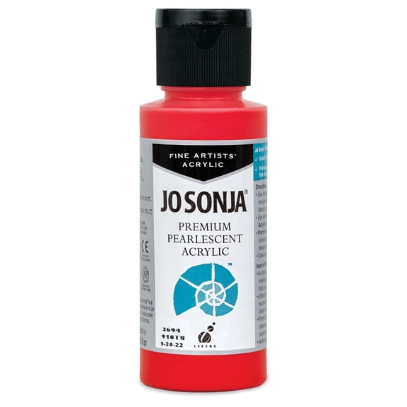 Chroma’s Jo Sonja Premium Pearlescent - Pearlescent Red, 2 oz bottle