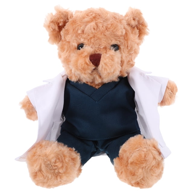 Estatua de oso de peluche de doctor, muñeco de peluche de doctor, muñeco de peluche decorativo, muñeco de peluche de doctor, muñeco de peluche decorativo, regalo para estudiantes de doctor