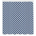thumbnail image 3 of Ambesonne Herringbone Shower Curtain, Repeatable Rhombuses, 69"Wx75"L, White and Night Blue, 3 of 3