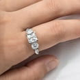 thumbnail image 6 of Silvago Jewel 2.8 Ct Princess Cut Lab Created Diamond Anniversary Ring for Wife - Stamped 14k Silver Wedding Ring - Twisted Style Silver Wedding Ring - Promise Gift - Proposal Engagement Ring, 6 of 9