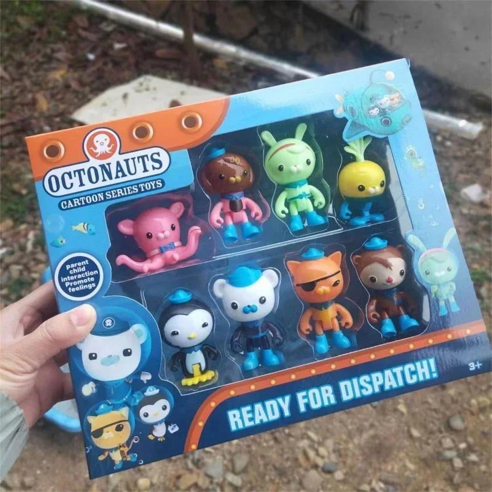 8pcs The Octonauts Decoration Figures Birthday Cake Topper Ornament Peso Kwazii Tweak Vegimal Dashi Inkling Models PVC Doll Toy