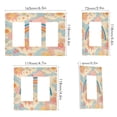 thumbnail image 2 of Yayeee Rocker Switch Wall Plate 3-Gang 6.5"x4.6" Home Decorative Outlet Cover, Pink Retro Sun, 2 of 6