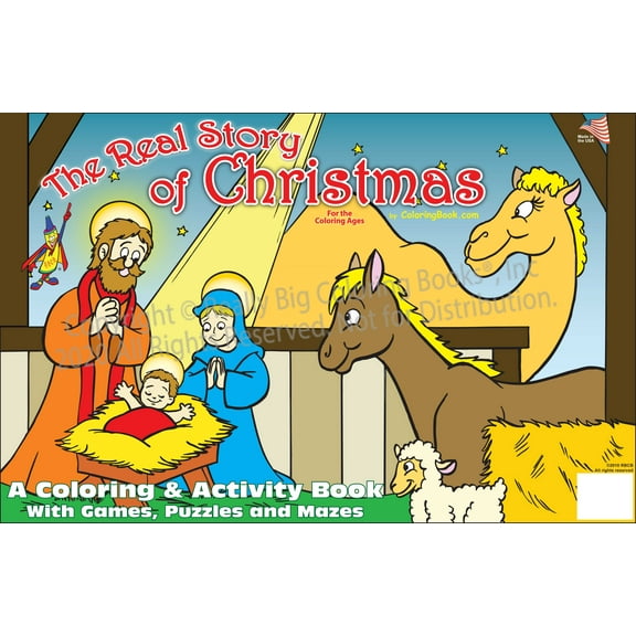 Christmas, The Real Story Biblical LapTop Coloring Book (17"x11")