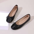 thumbnail image 6 of Black Womens Flat Shoes Low Top Round Toe With Bow Detail Slip On Casual Lightweight Comfortable Work Shoes For Everyday Wear In All Seasons Size 41, 6 of 9