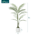 thumbnail image 4 of 5FT Artificial Palm Tree with Oval White Pot, Perfect for Indoor/Outdoor Decoration, 4 of 6
