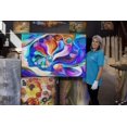 thumbnail image 4 of Startonight Canvas Wall Art Abstract - Abstract FACES Flower Power Painting - Large Framed 32" x 48", 4 of 6