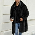thumbnail image 3 of guisaled Faux Fur Coat Men, Mens Faux Fur Jackets Vintage Classic Trench Coat Jacket Open Front Lapel Fluffy Long Winter Coats, 3 of 9