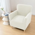 thumbnail image 3 of SHANNA Banquet Armchair Slipcovers, Knitted Jacquard Chair Covers with Arms for Living Room, NonSlip Dog Pet Friendly Furniture Protector, White, 3 of 6