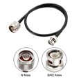 thumbnail image 2 of Cable coaxial N Macho a BNC Macho RG58 para Ham Radio 20 Pulgadas 2Uds Unique Bargains, 2 of 5